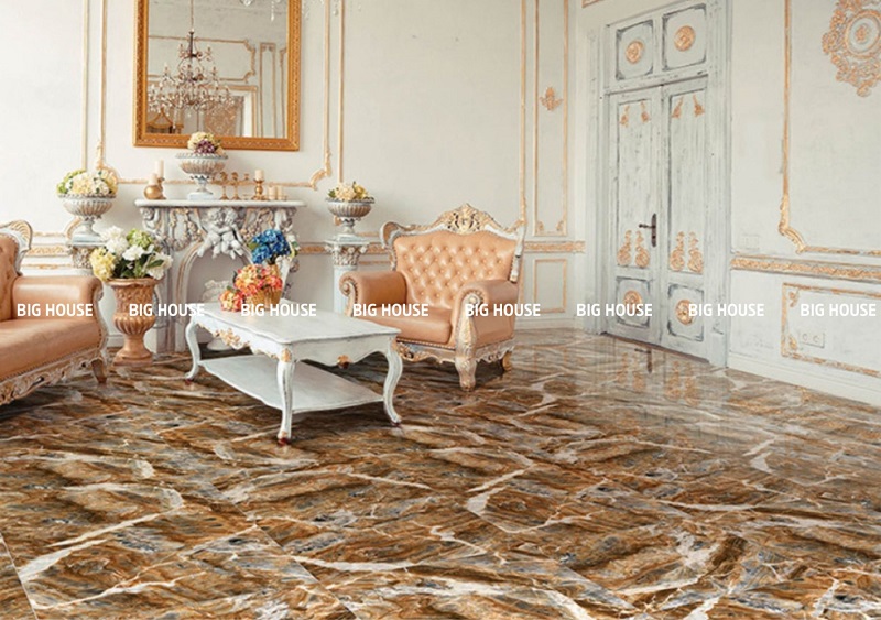 Gạch lát phòng khách Prime 08844 nhẵn bóng